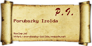 Porubszky Izolda névjegykártya
